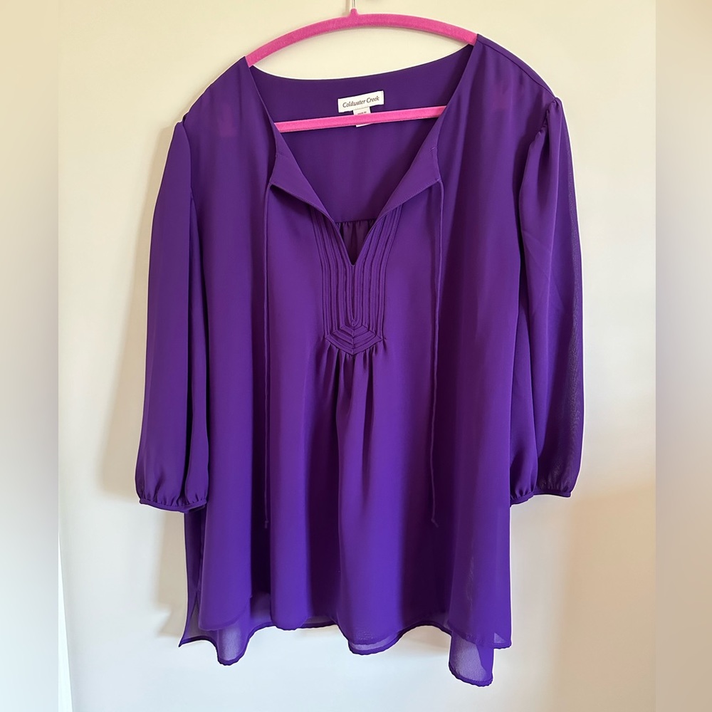 Coldwater Creek Breezy Popover Top